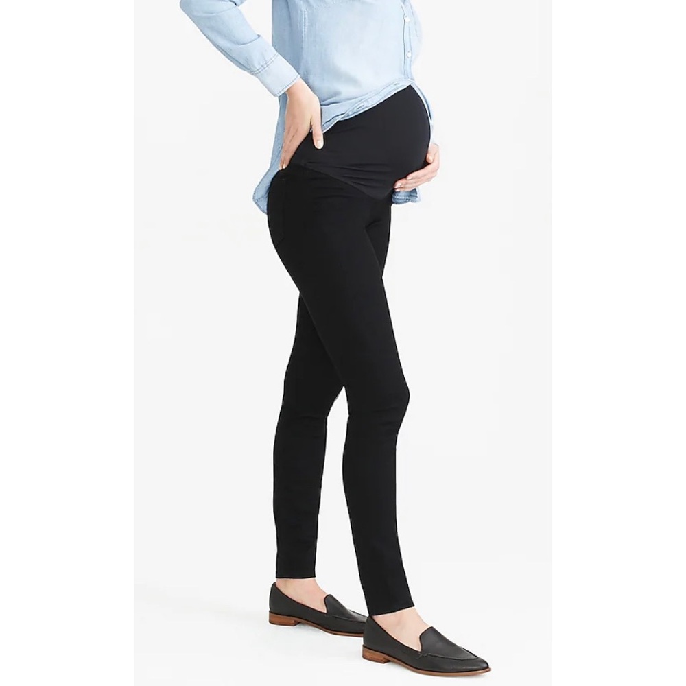 NWT J. Crew Black Maternity Jean Signature Stretch Clean Black Wash